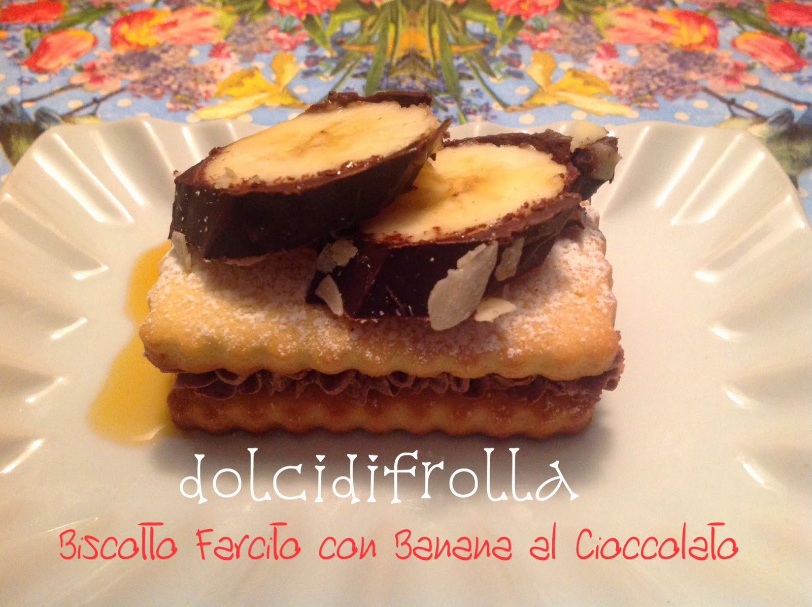 Biscotto farcito con Banana al Cioccolato