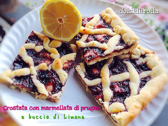 CROSTATA CON MARMELLATA DI PRUGNE E BUCCIA DI LIMONE