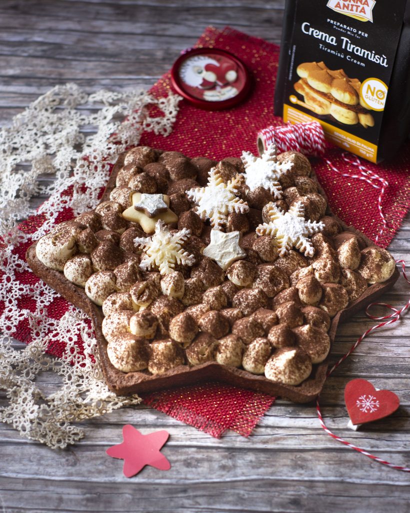 Dolce Di Natale A Stella.Stella Di Frolla Al Cacao Con Crema Tiramisu Dolci Di Frolla