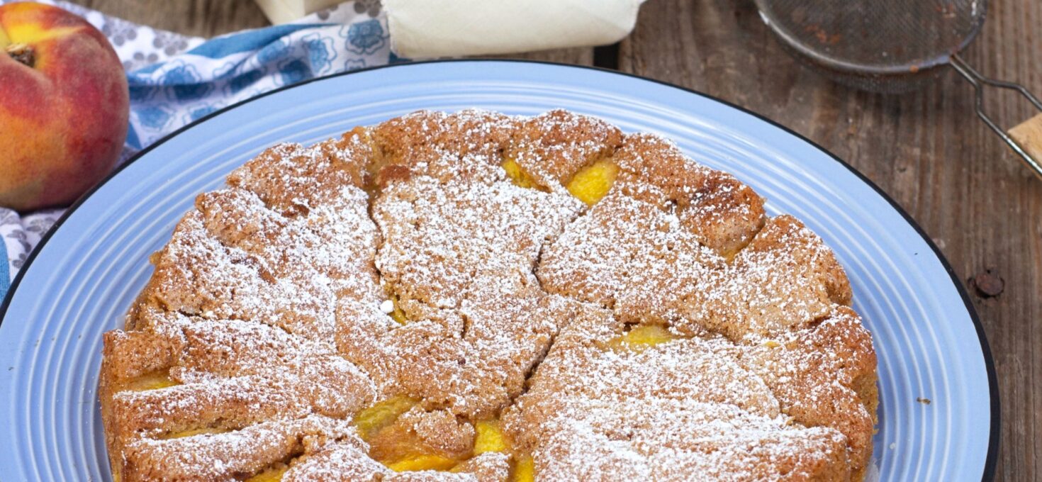 TORTA ALLE PESCHE CON MUSCOVADO
