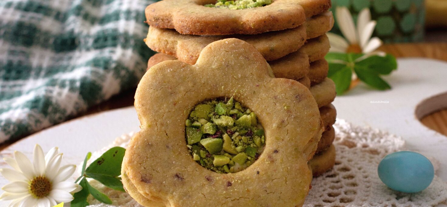 Biscotti al pistacchio e cioccolato bianco