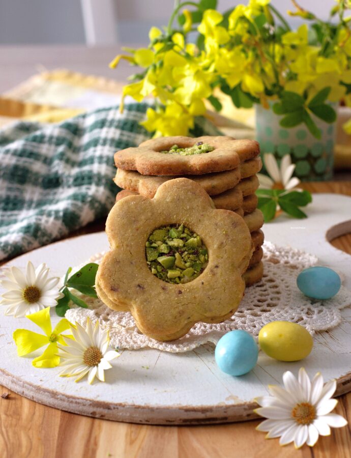 Biscotti al pistacchio e cioccolato bianco