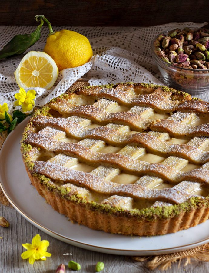 CROSTATA AL PISTACCHIO CON CREMA AL LIMONE